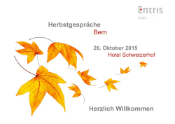 Herbstgespr&auml;che Bern Herzlich Willkommen