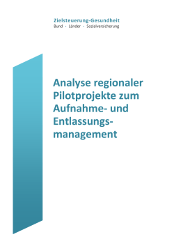 Analyse regionaler Pilotprojekte zum Aufnahme