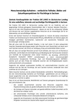 Handlungskonzept &bdquo;Menschenw&uuml;rdige Aufnahme &ndash; verl&auml;ssliche
