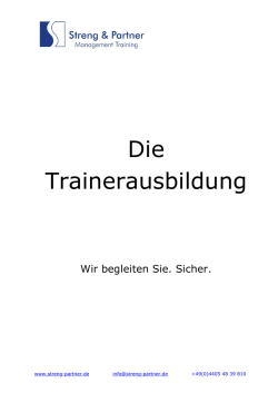 Die Trainerausbildung