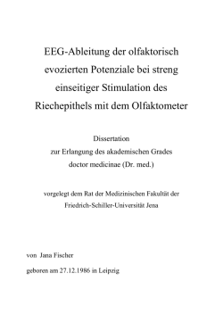 EEG-Ableitung der olfaktorisch evozierten Potenziale bei streng