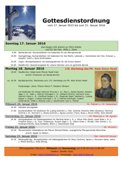 Gottesdienstordnung