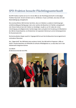 SPD-Fraktion besucht Fl&uuml;chtlingsunterkunft