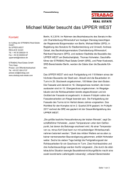 Michael Müller besucht das UPPER WEST