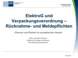 ElektroG und Verpackungsverordnung - IHK Würzburg