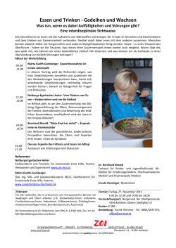Essen und Trinken - Gedeihen und Wachsen
