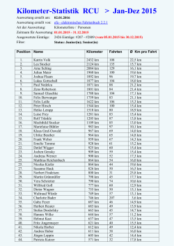 Kilometer-Statistik RCU > Jan-Dez 2015