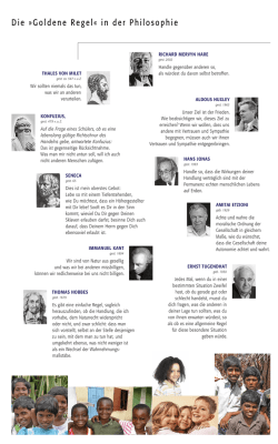 Die &raquo;Goldene Regel&laquo; in der Philosophie