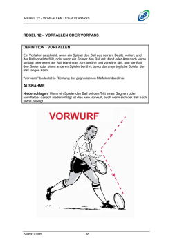 REGEL 12 – VORFALLEN ODER VORPASS DEFINITION