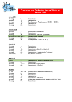 Jahresprogramm 2016
