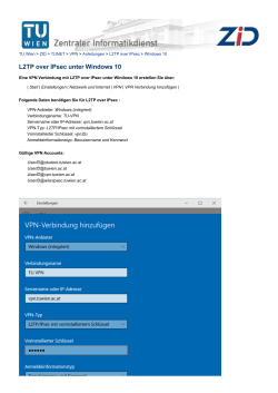 L2TP over IPsec unter Windows 10