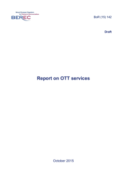 Draft BEREC Report on OTT services