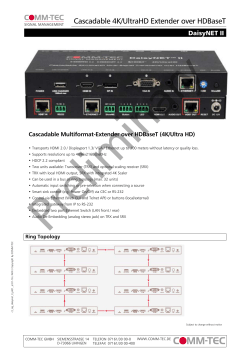 Cascadable 4K/UltraHD Extender over HDBaseT - COMM-TEC
