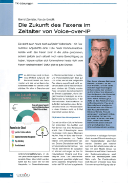 Die Zukunft des Faxens im Zeitalter von Voice-over-IP