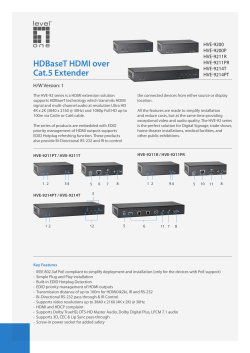 HDBaseT HDMI over Cat.5 Extender