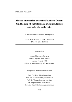 Air-sea interaction over the Southern Ocean: On the role of