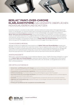 Produktsteckbrief Berlac® Paint-over-Chrome für