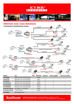 Ethernet over Coax Solutions