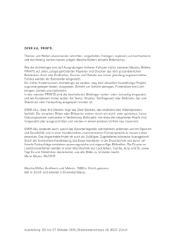 OVER ALL. PRINTS. Themen und Welten