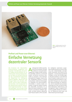 Profinet und Power-over-Ethernet - HS-OWL