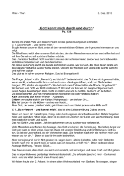 Du kennst mich durch und durch