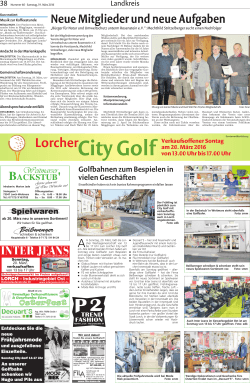 Lorcher City Golf Verkaufsoffener Sontag am 20 - Rems