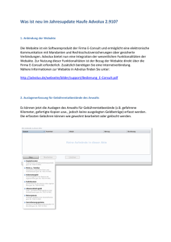 Jahresupdate Advolux 2.910 b10