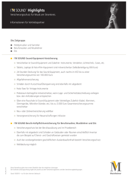 Highlightblatt - Bandversicherung