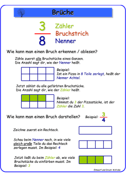 Brüche Brüche - Sekundarschule Rahden