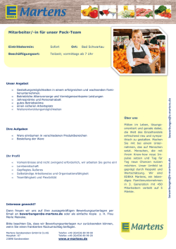 Mitarbeiter/-in für unser Pack-Team