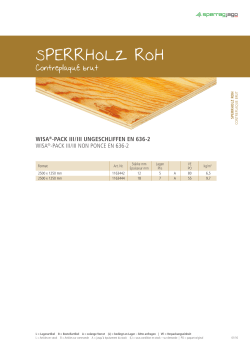 Produktblatt Sperrholz roh WISA Pack
