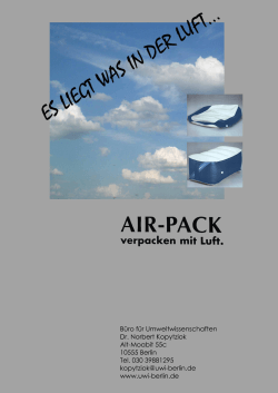 Das AIR-PACK stellt eine umweltgerechte Verpackungsinnovation dar