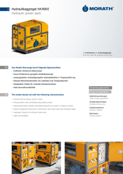 Hydraulikaggregat HA 900 E Hydraulic power pack