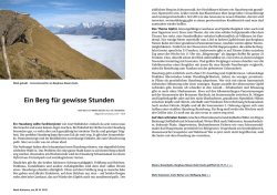 Ein Berg f&uuml;r gewisse Stunden