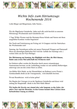 Informationen zum H&ouml;riumzug in Gaienhofen