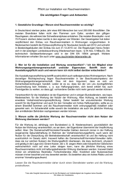 Installationspflicht Rauchwarnmelder