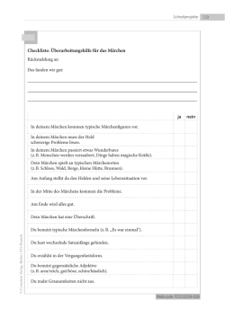 DownloadCheckliste zur &Uuml;berarbeitung eines M&auml;rchens