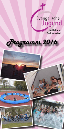 druckfrisches Jahresprogramm 2016.