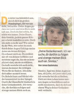 Durch deine Augen sehen, PN v. 10.06.2015