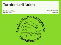 Short Presentation Title - Studentische Reitgruppe Heidelberg e.V.