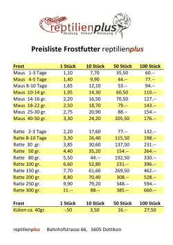 Frostfutter - reptilienplus.ch