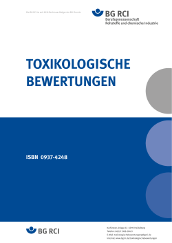 toxikologische bewertungen - Berufsgenossenschaft Rohstoffe und