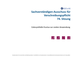 Sachverständigenausschuss für Verschreibungspflicht