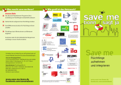 Flyer - save me Bonn