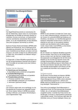 Instrument Business Process Model and Notation