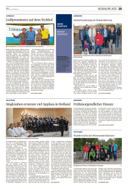 Solothurner Zeitung, vom: Montag, 12. Oktober 2015