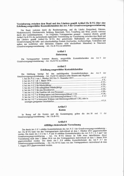 Vereinbarung zwischen dem Bund und den Ländern gemäß Artikel