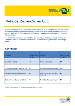 Zucker-Zocker Quiz