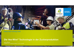 Die Vee-Wire&copy; Technologie in der Zuckerproduktion