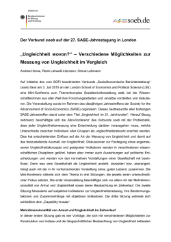 „Ungleichheit wovon?“ – Verschiedene Möglichkeiten zur